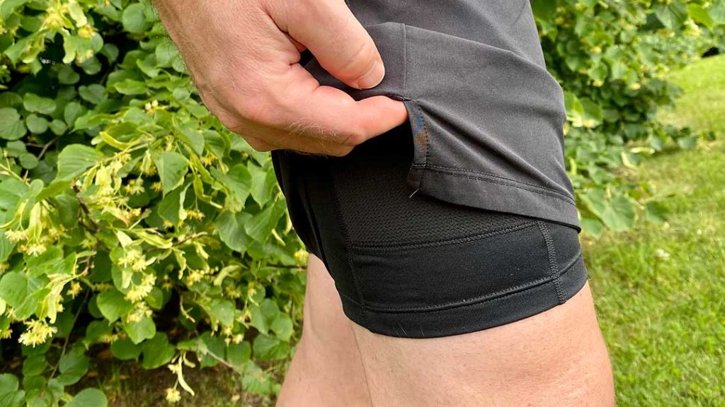 compression style linings in running shorts